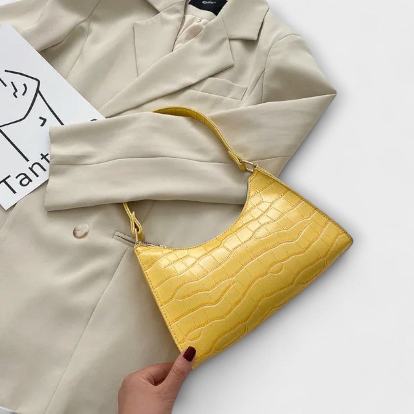 Damen Klassische Schultertasche Leder