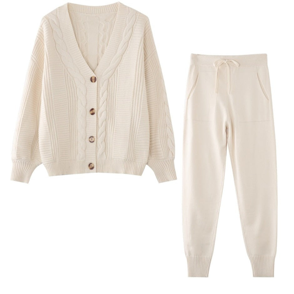 Norvielle Damen Cardigan Set aus Wolle