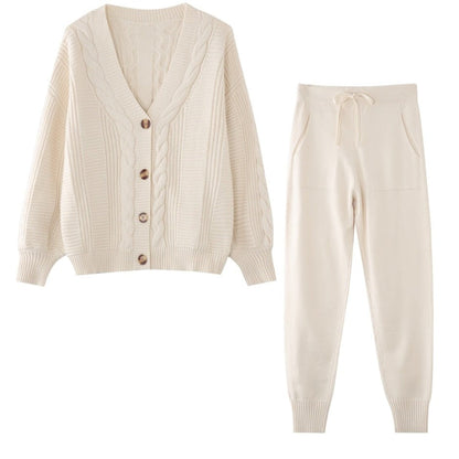 Norvielle Damen Cardigan Set aus Wolle