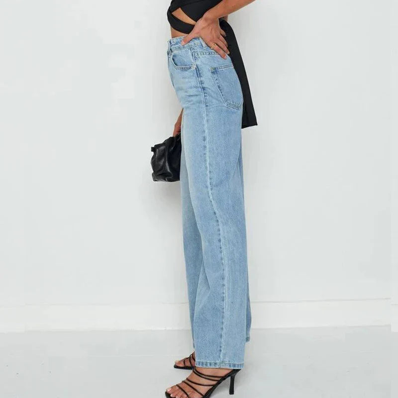 Damen Jeans Mittelhohes Bein Mittelhohem Bund