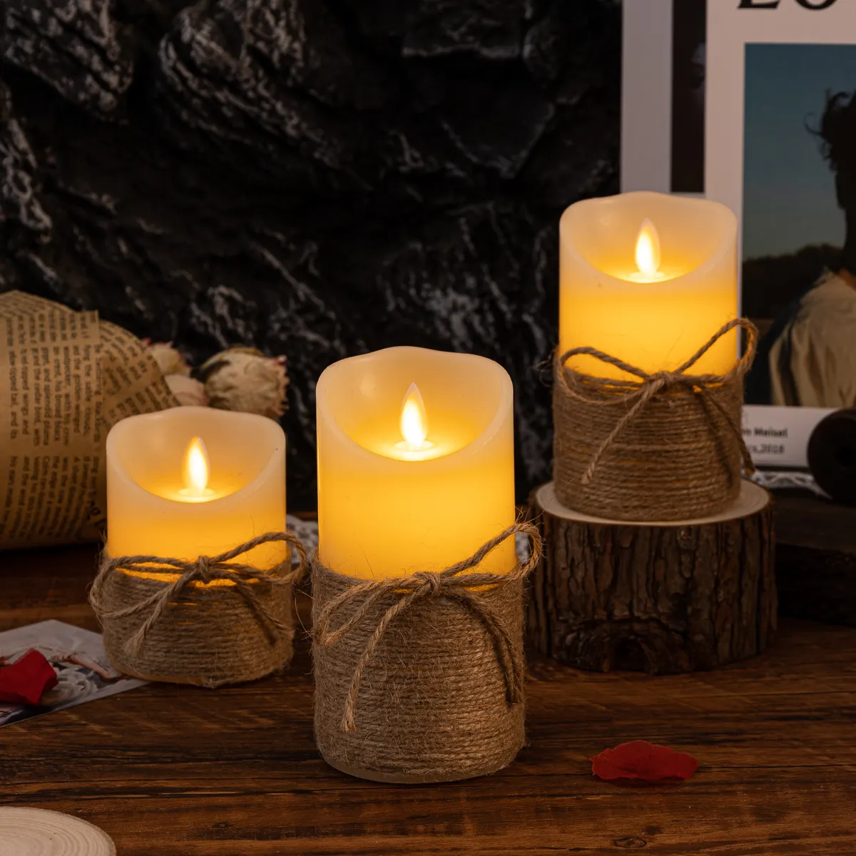 LumiFlame LED Kerze Echtwachseffekt Energiesparend