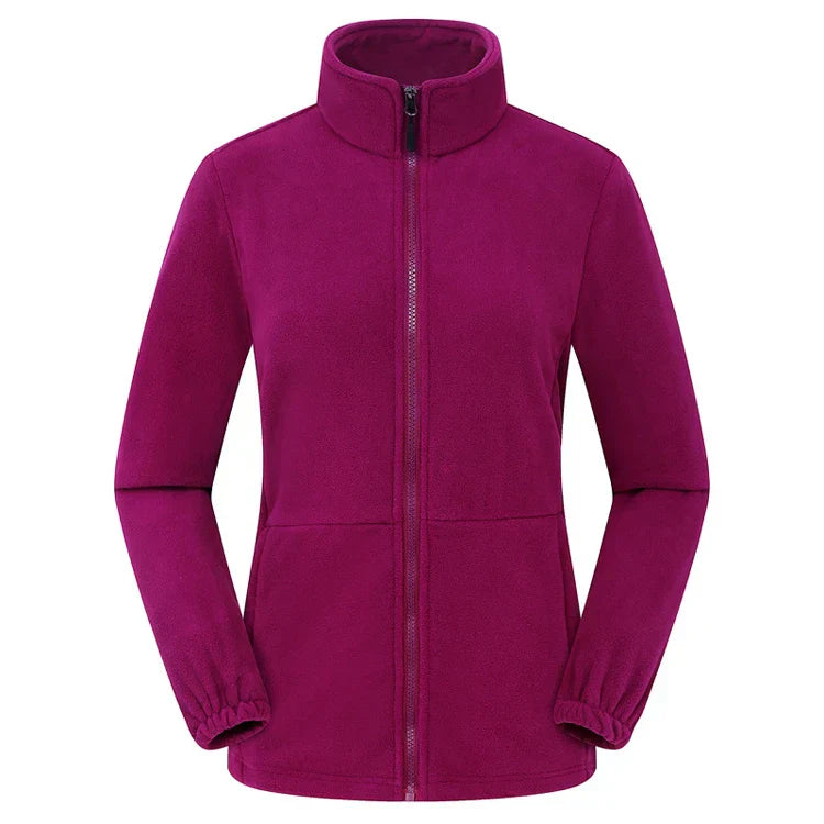 Damen Softjacke Weich Gefüttert Stehkragen