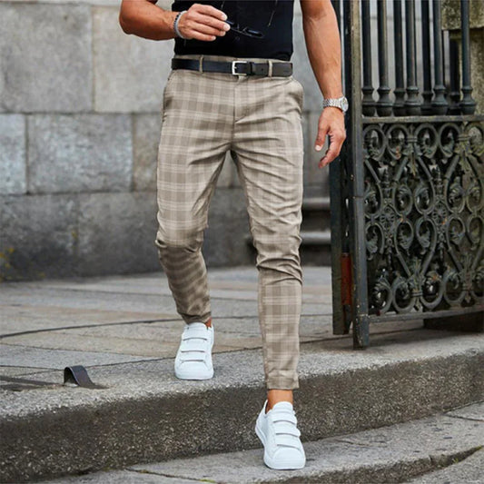 Herren Chino Hosen Slim Fit Beige - Norvielle
