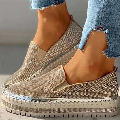 Norvielle Damen Slipper Glitzer Optik