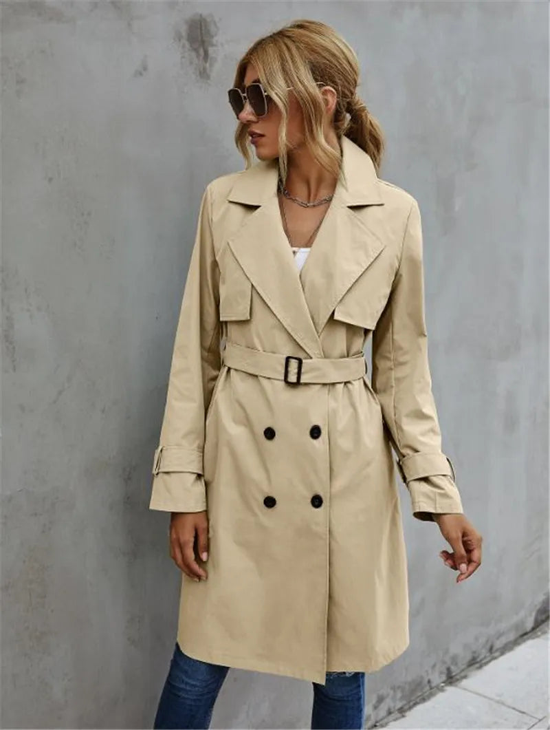 Norvielle Damen Trenchcoat Stilvoll