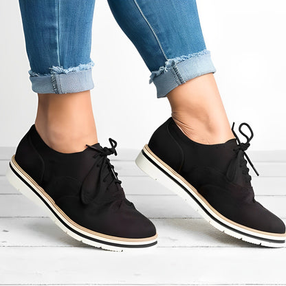 Damen Oxford-Schnürer Cut-Out-Details Leder