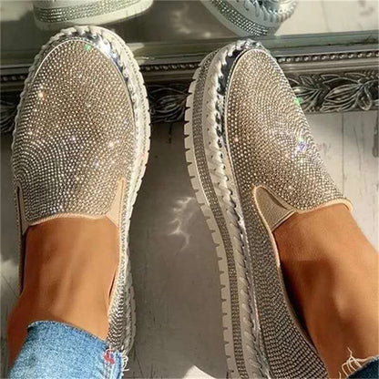Norvielle Damen Slipper Glitzer Optik