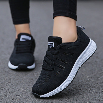Damen Laufschuhe Schnürverschluss Sportlich