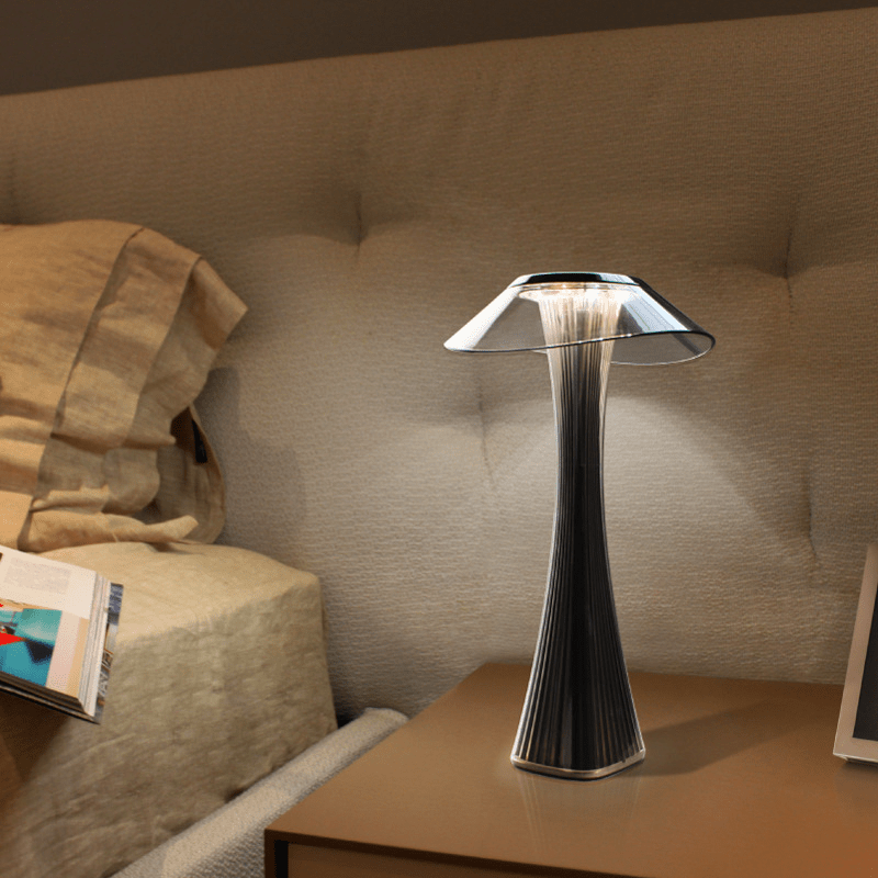 Kristall LED Tischlampe Kabellos Touch Dimmer Farbwechsel
