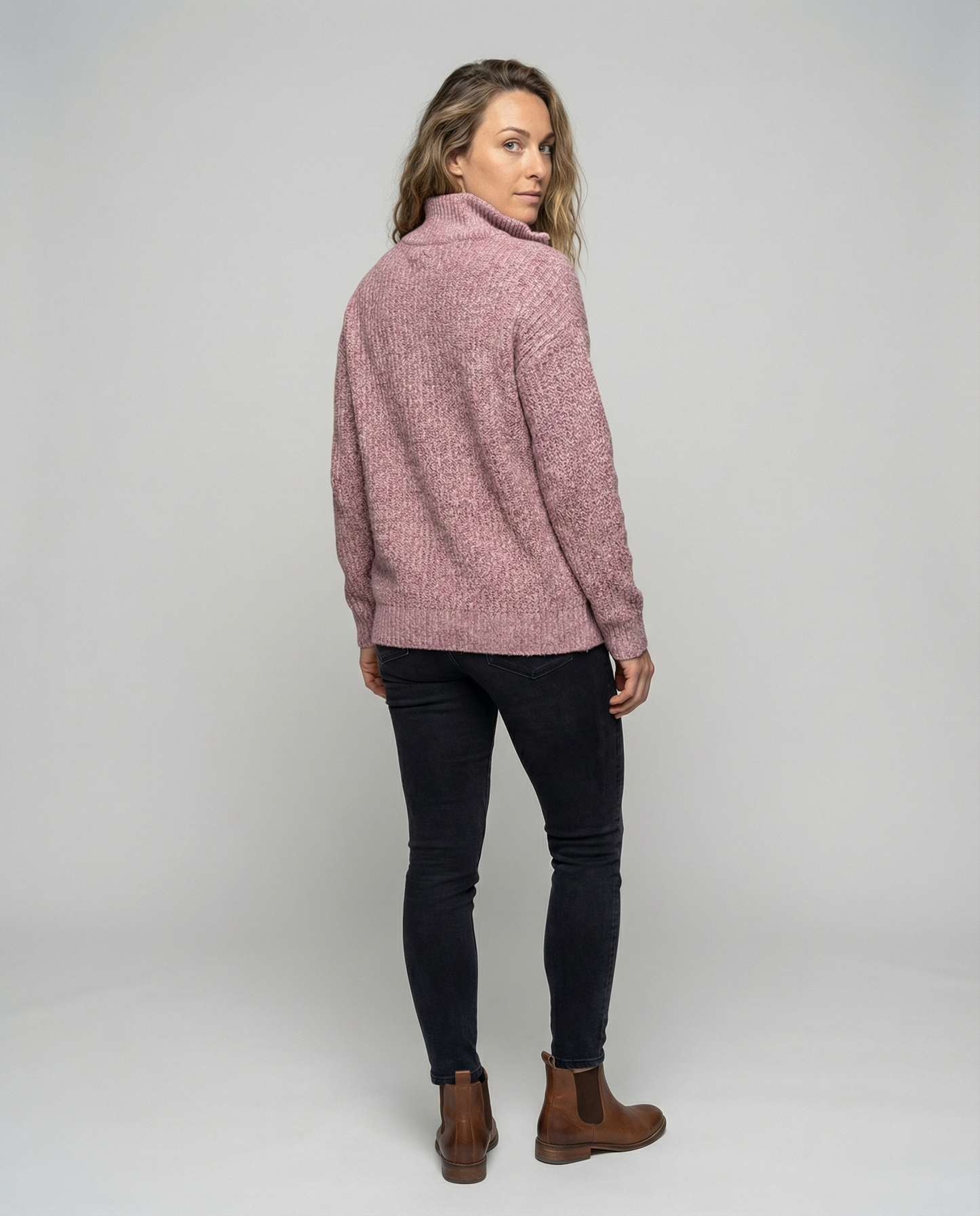 Damen Reißverschluss Pullover