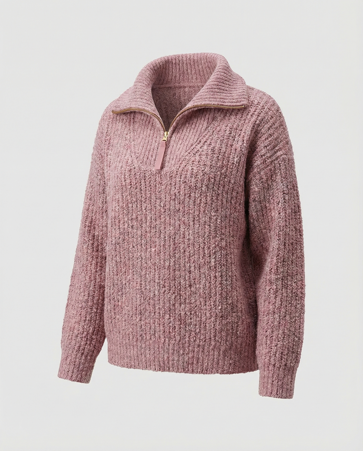 Damen Reißverschluss Pullover
