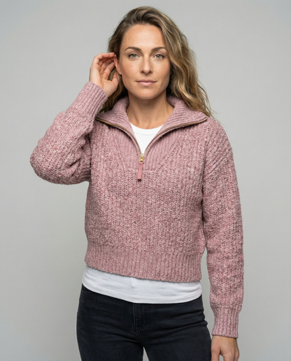 Damen Reißverschluss Pullover