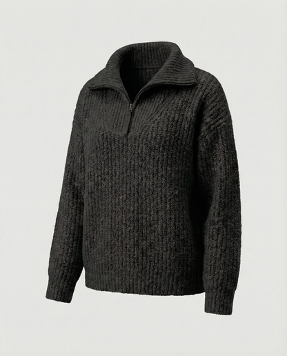 Damen Reißverschluss Pullover