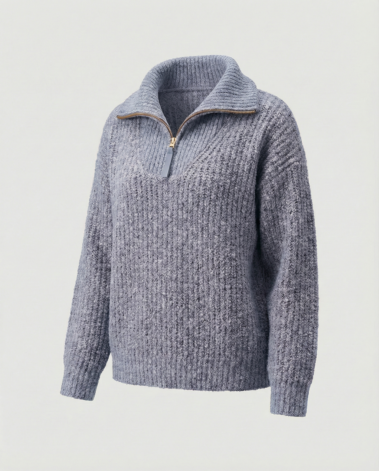 Damen Reißverschluss Pullover