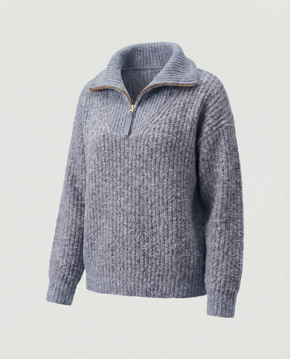 Damen Reißverschluss Pullover