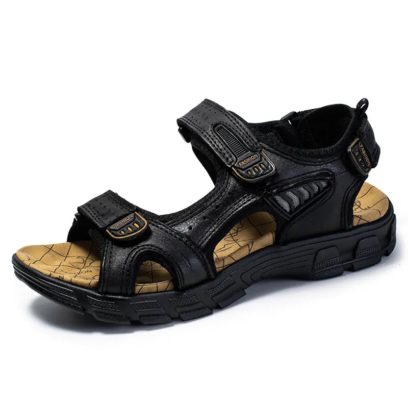 Damen Sandalen Bequem Klettverschluss