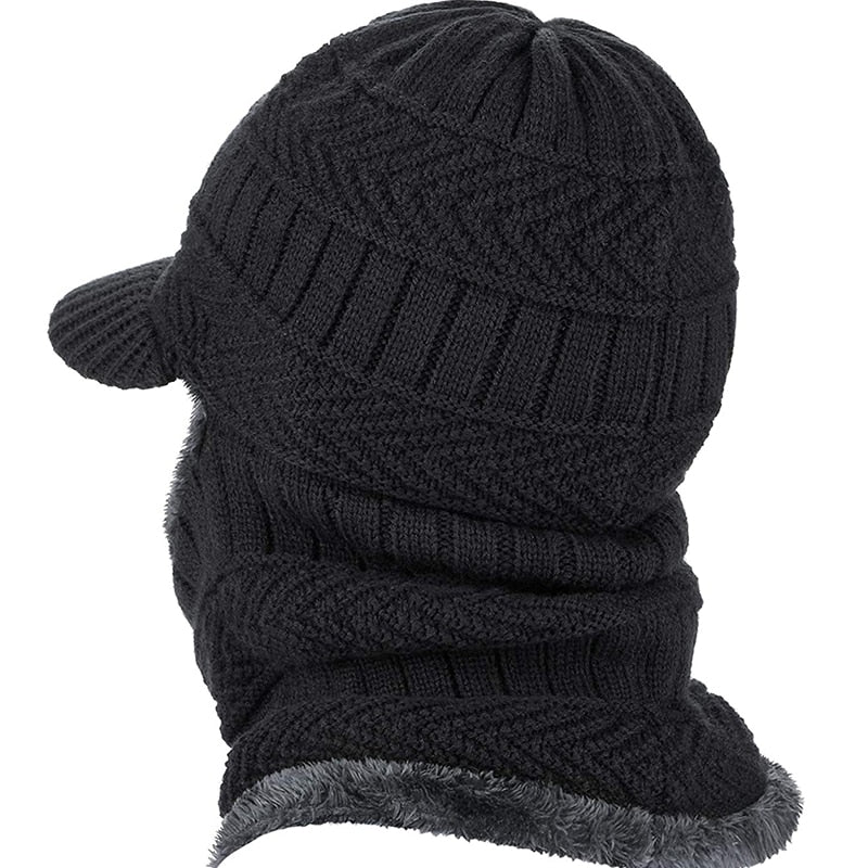 Unisex Wärme Mütze Thermo Strick Schutz