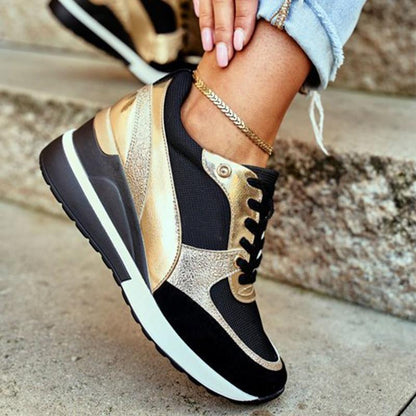 Nelly Damen Plateau Sneaker Keilsohle