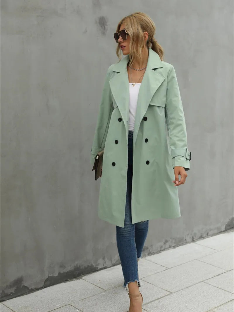 Norvielle Damen Trenchcoat Stilvoll