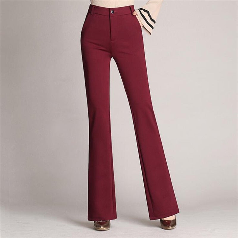 Norvielle Damen Slim-Fit Flare-Hose