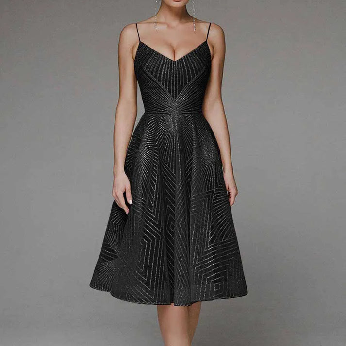 Norvielle Damen Abendkleid Offener Rücken Elegantes Design
