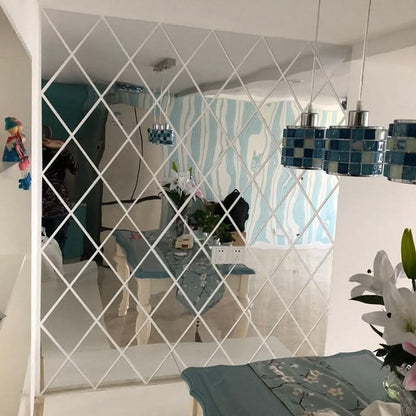 Eleganter 3D Spiegel Dreieck Dekoration
