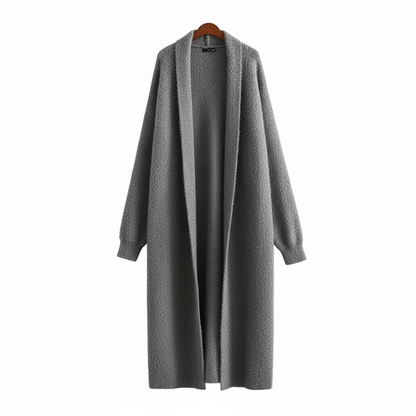 Damen Offener Langer Mantel Stil