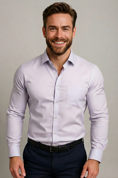 Herren Business Hemd Langarm Atmungsaktiv