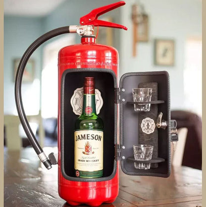 Feuerlöscher Mini-Bar Verstecktes Getränkefach Edelstahl Silber