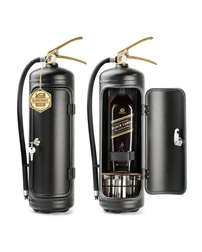 Feuerlöscher Mini-Bar Verstecktes Getränkefach Edelstahl Silber