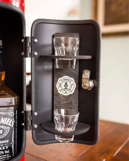 Feuerlöscher Mini-Bar Verstecktes Getränkefach Edelstahl Silber