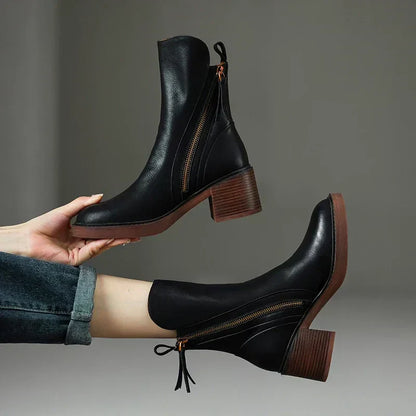 Damen Stiefeletten Hoch Elegant - Norvielle