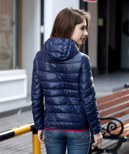 Velmora Damen Wende-Daunenjacke Leicht Warm Wasserabweisend