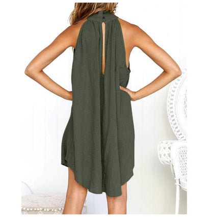 Mila Damen Sommerkleid Mittellang Elegant