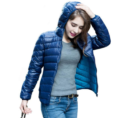 Velmora Damen Wende-Daunenjacke Leicht Warm Wasserabweisend