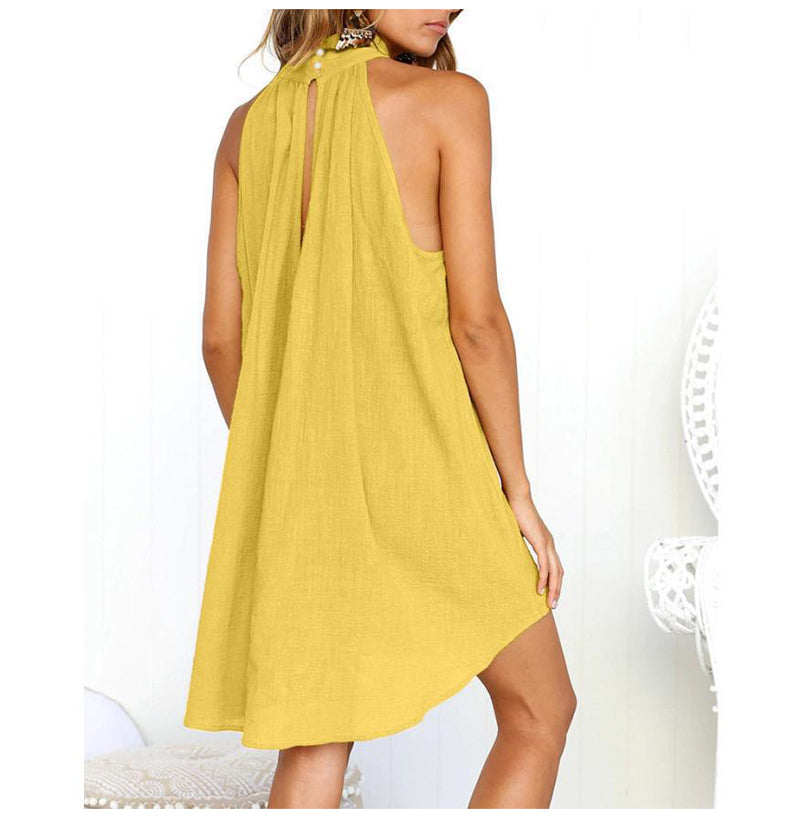 Mila Damen Sommerkleid Mittellang Elegant - Norvielle
