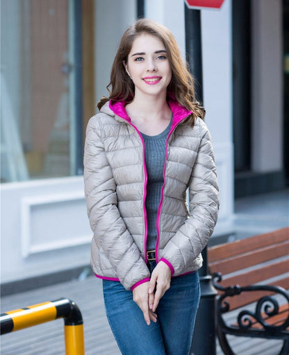 Velmora Damen Wende-Daunenjacke Leicht Warm Wasserabweisend