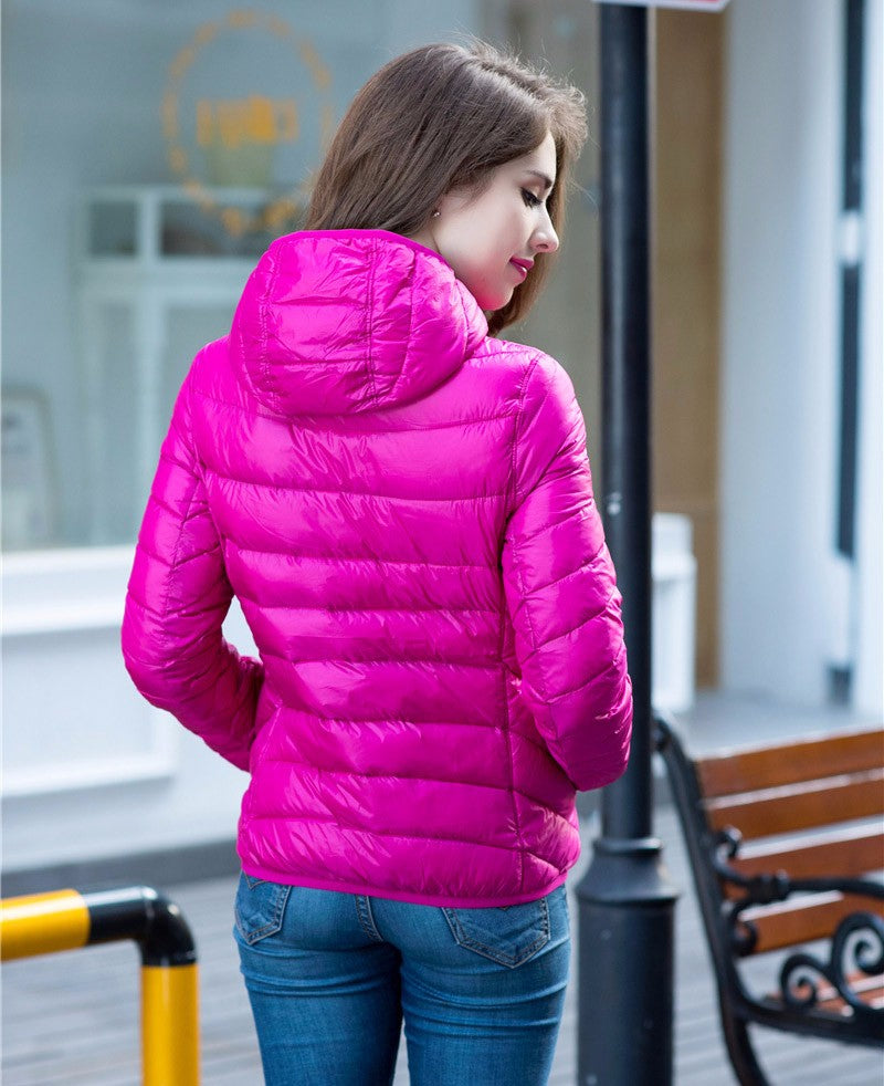 Velmora Damen Wende-Daunenjacke Leicht Warm Wasserabweisend