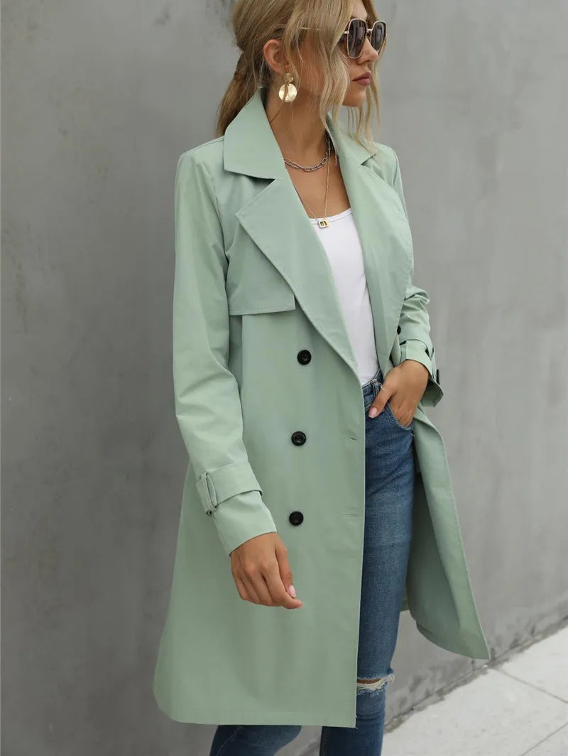 Norvielle Damen Trenchcoat Stilvoll