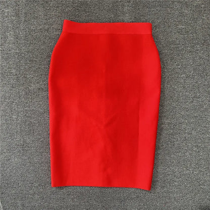 Damen Bleistiftrock Eleganter Rayon Rock für Party Schwarz - Norvielle