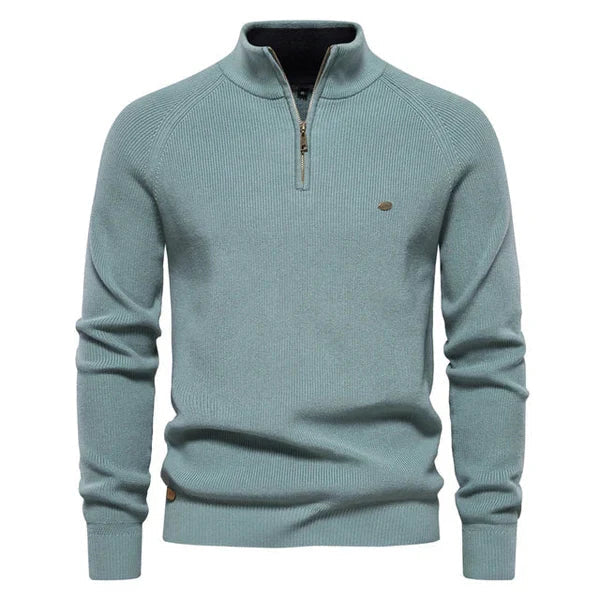 Herren Strickpullover Baumwolle Warm Halbzipp - Norvielle