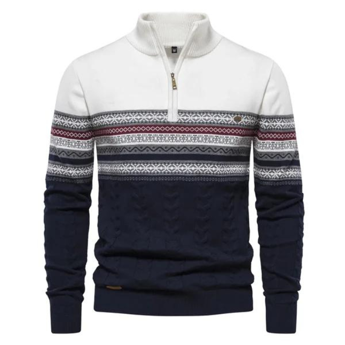 Herren Pullover Gestrickt Halbzippverschluss Winter - Norvielle