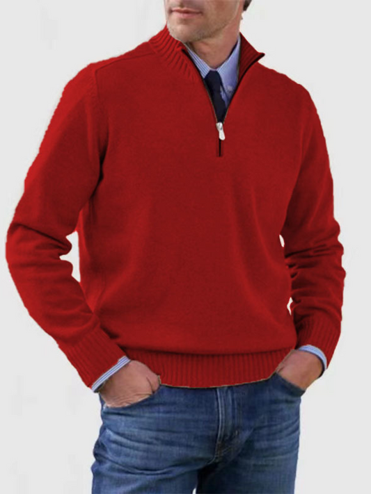 Herren Halb-Reißverschluss Pullover Moderne Passform - Norvielle