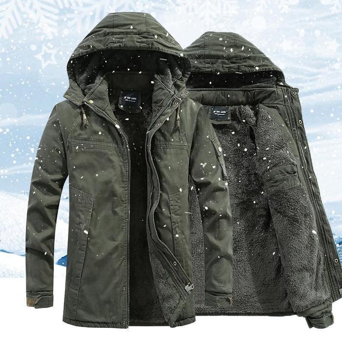 Wattierte Winterjacke Damen Herren Robust Kapuze