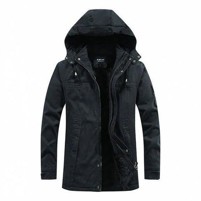 Wattierte Winterjacke Damen Herren Robust Kapuze