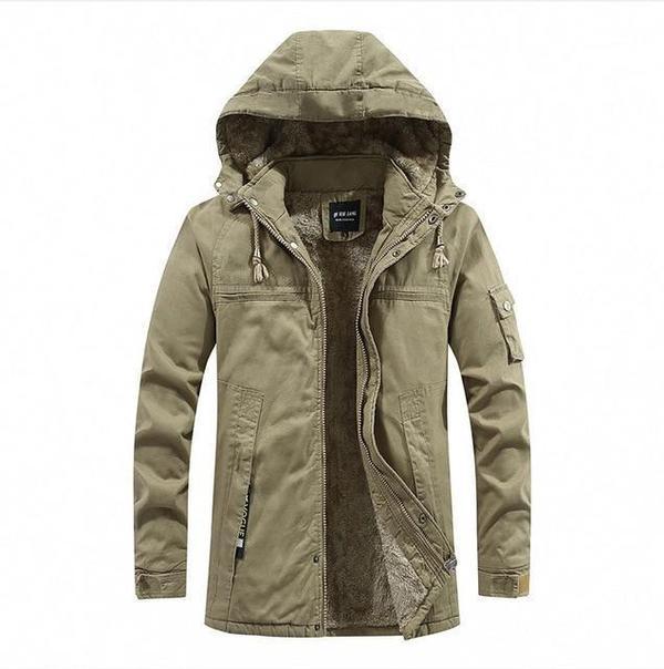Wattierte Winterjacke Damen Herren Robust Kapuze