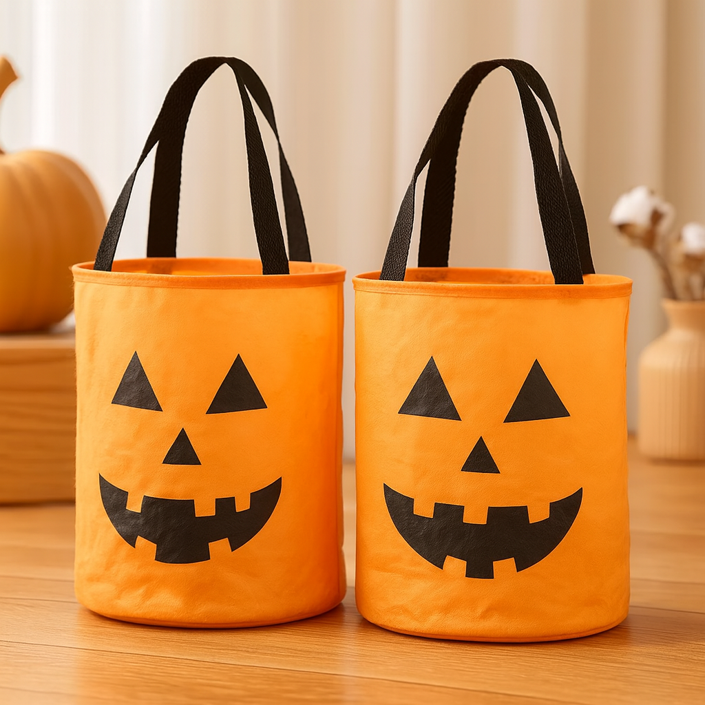 Halloween Kürbistasche mit LED Lichtern für Trick or Treat - Norvielle