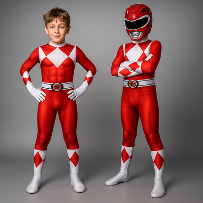 Kinder Superheld Kostüm Stretch-Polyester Jumpsuit mit Maske
