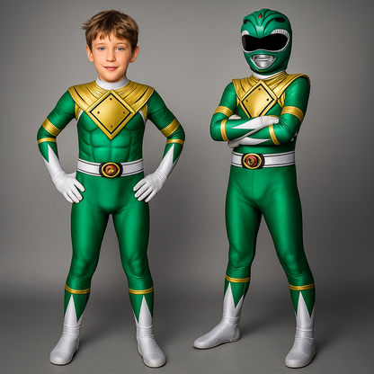 Kinder Superheld Kostüm Stretch-Polyester Jumpsuit mit Maske