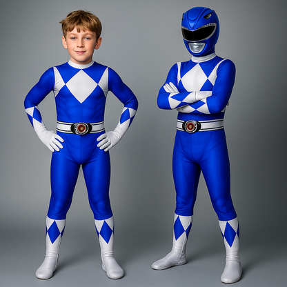 Kinder Superheld Kostüm Stretch-Polyester Jumpsuit mit Maske